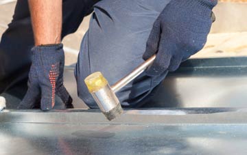 How End metal flat roofing repairs